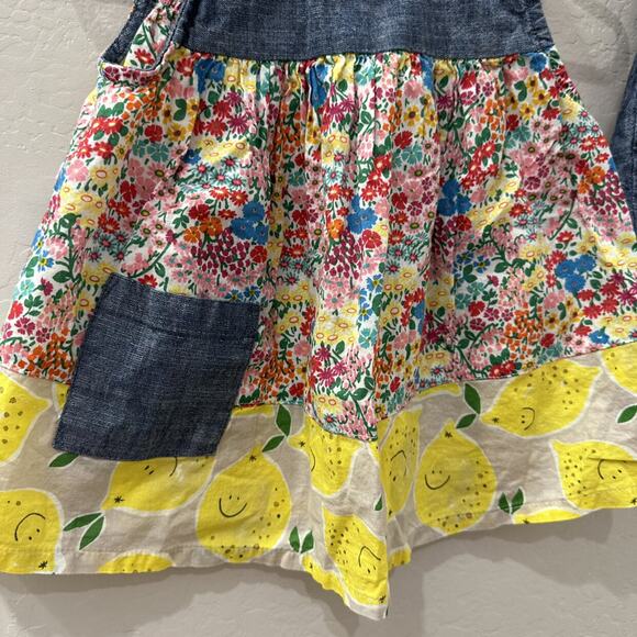 Next Floral Lemons Chambray Dress & Bloomers Outfit - Picture 4 of 12